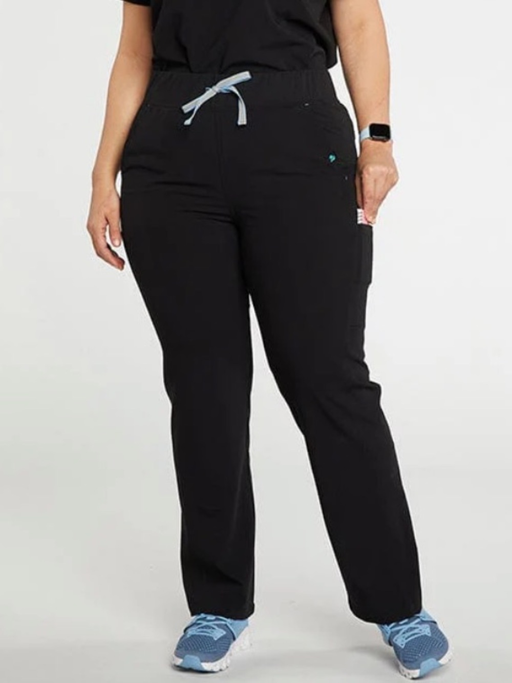 Size S DOLAN Straight-Leg District High Waisted 6- Pocket CORE Scrub Pant BLACK